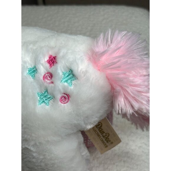 Dan Dee Plush Unicorn Stuffed Animal Pink Sequin Stars Embroidered Eyes Toy Gift - Picture 5 of 9